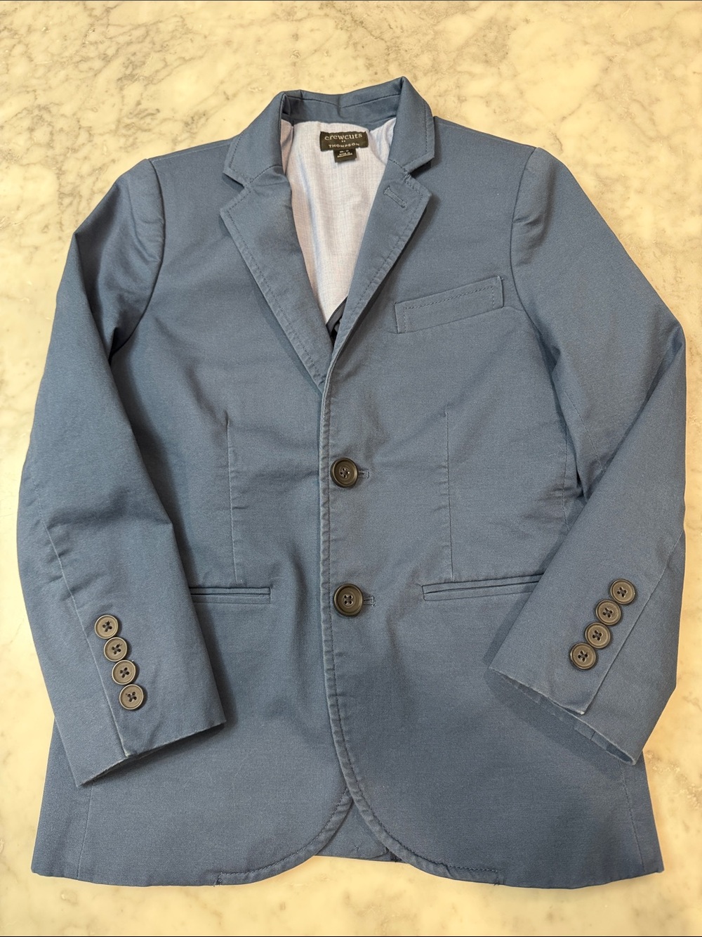 J. Crew Factory Boys Union Blue Thompson Suit jacket in flex chino